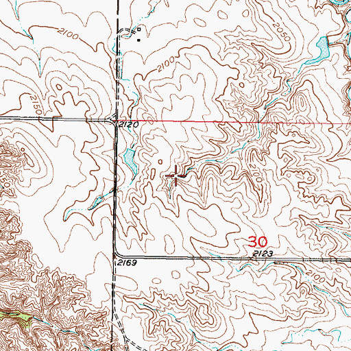 Topographic Map of Edwards Cattle Company Number 1 Dam, SD