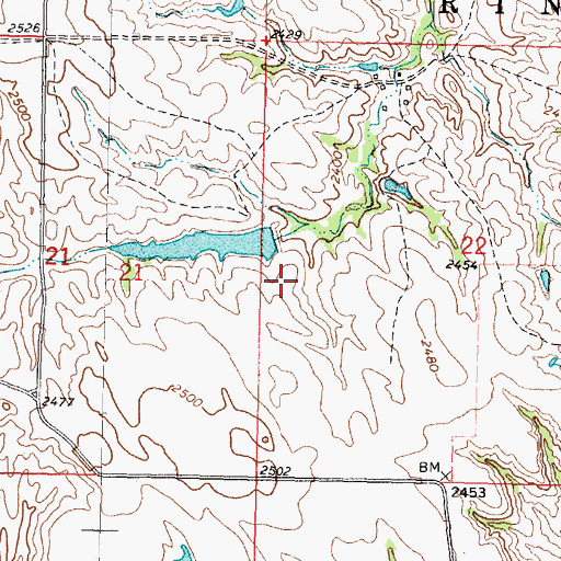 Topographic Map of Krogman Harold Number 3 Dam, SD