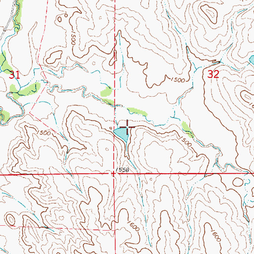 Topographic Map of Cable Stockwater Dam Number 2, SD