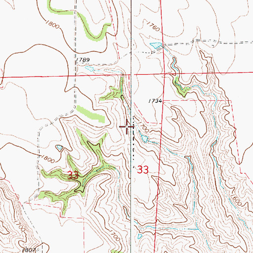 Topographic Map of Fite Dam Number 1, SD