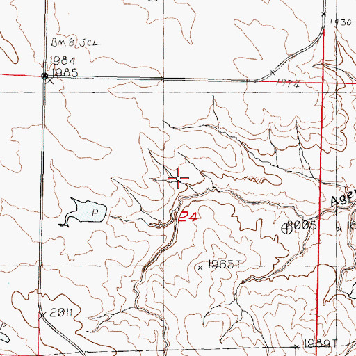 Topographic Map of J E Sheehan Estate Number 1 Dam, SD