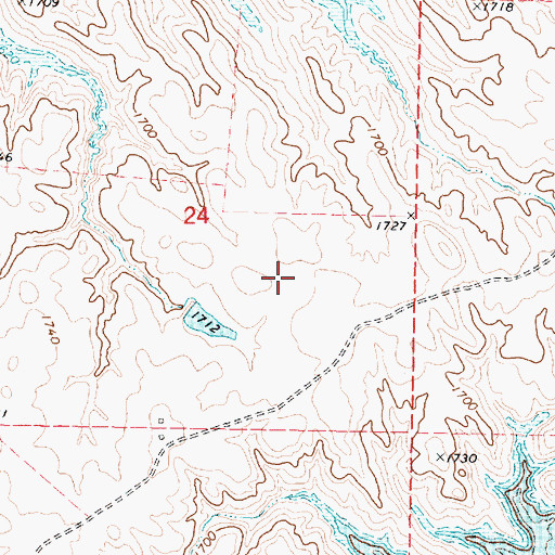 Topographic Map of J E Sheehan Estate Number 3 Dam, SD