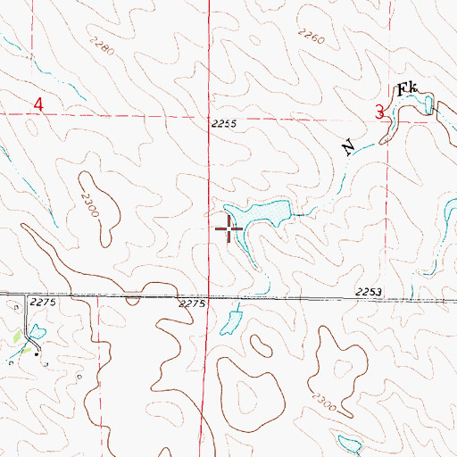 Topographic Map of Dowling Number 1 Dam, SD
