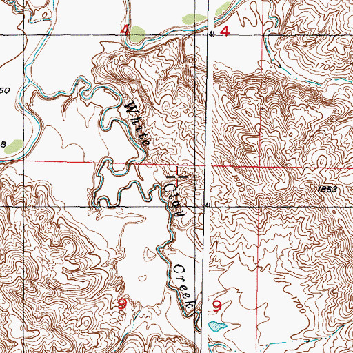 Topographic Map of Olson Number 3 Dam, SD