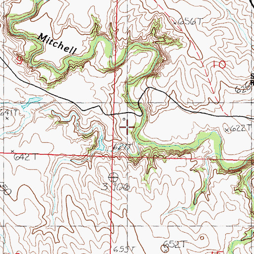 Topographic Map of M A Curtis Dam, SD