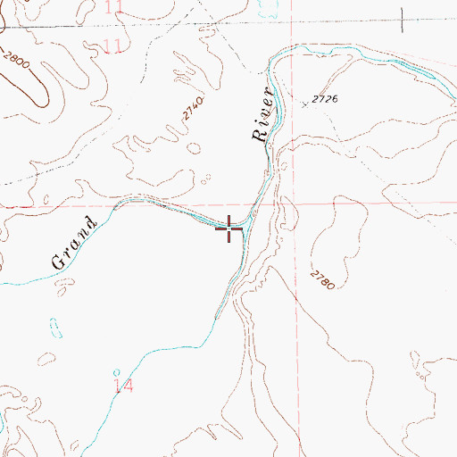 Topographic Map of Clarks Fork Creek, SD