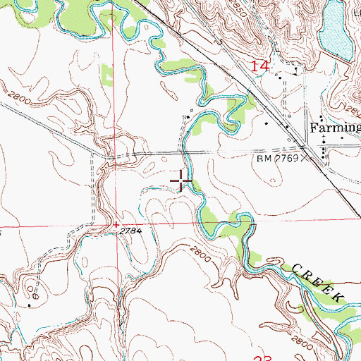 Topographic Map of Antelope Creek, SD