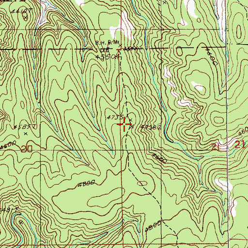 Topographic Map of Beaver Ridge Trail, SD