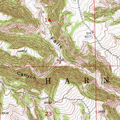 Topographic Map of Buck Canyon, SD
