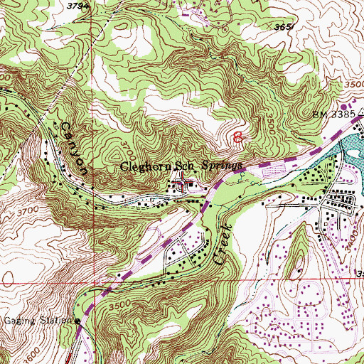 Topographic Map of Cleghorn School, SD