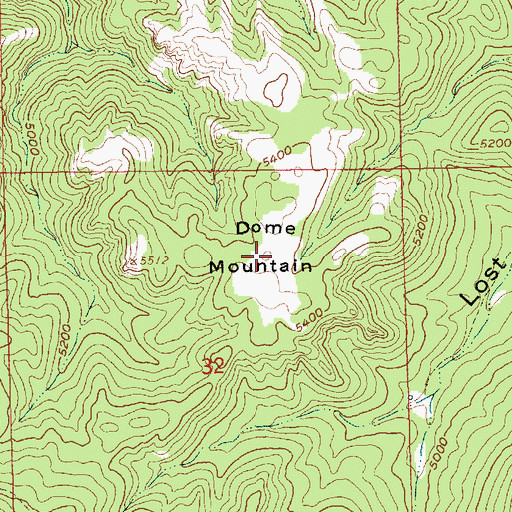 Topographic Map of Dome Mountain, SD