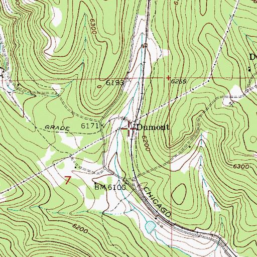 Topographic Map of Dumont, SD