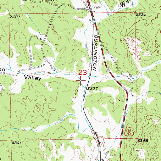 Topographic Map of Echo Valley, SD