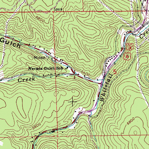 Topographic Map of Fantail Creek, SD