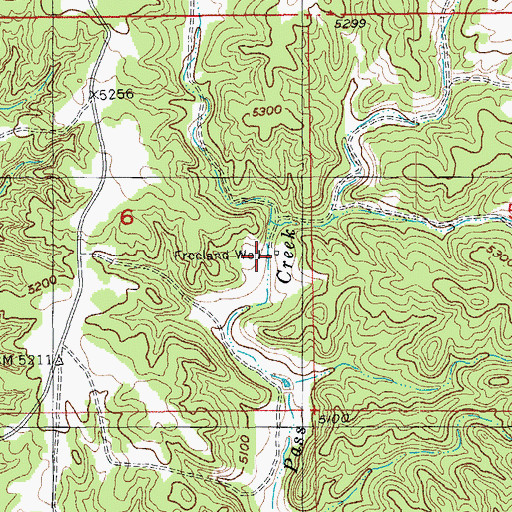 Topographic Map of Freeland Well, SD