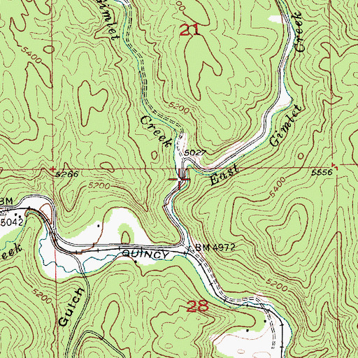 Topographic Map of Gimlet Creek, SD