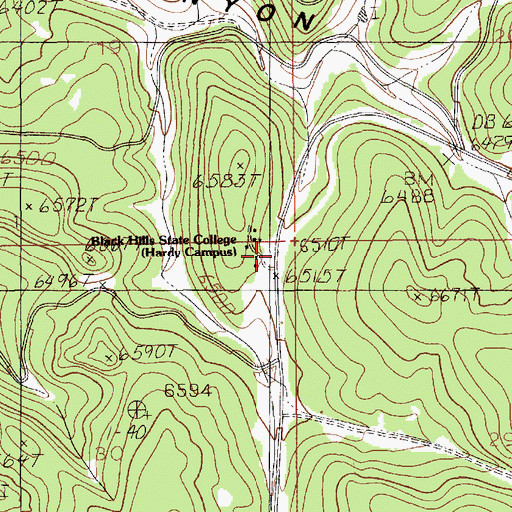 Topographic Map of Hardy Guard Station, SD