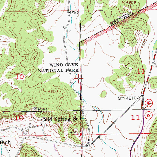 Topographic Map of Haven Canyon, SD