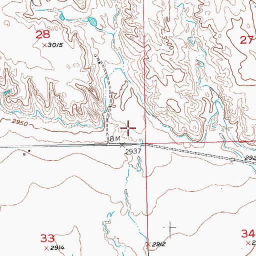 Topographic Map of Indian Trail Draw, SD
