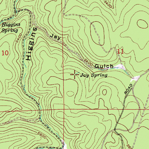 Topographic Map of Jay Spring, SD