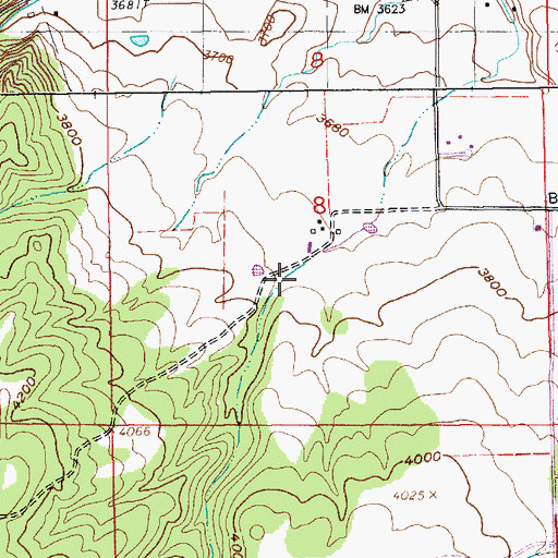 Topographic Map of Johnston Gulch, SD