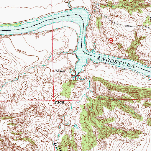 Topographic Map of Little Tepee Creek, SD