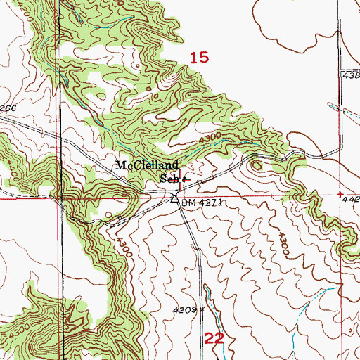 Topographic Map of McClelland School, SD