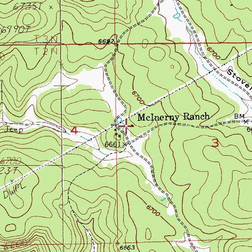 Topographic Map of McInerny Ranch, SD