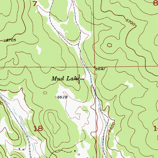 Topographic Map of Mud Lake, SD