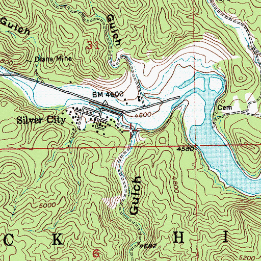 Topographic Map of Nugget Gulch, SD