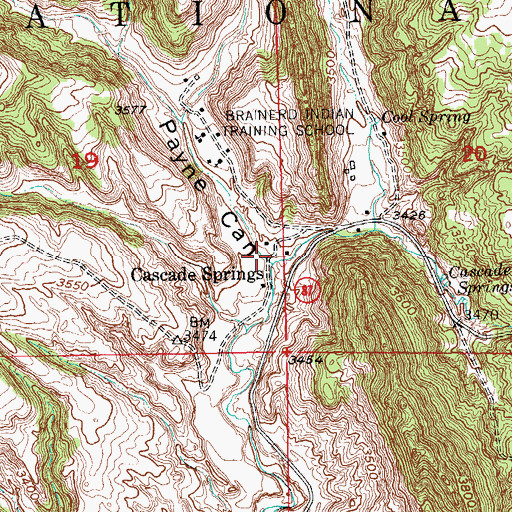 Topographic Map of Payne Canyon, SD