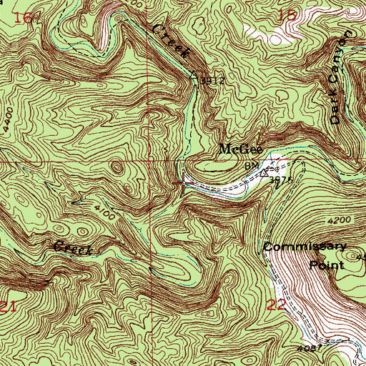 Topographic Map of Prairie Creek, SD