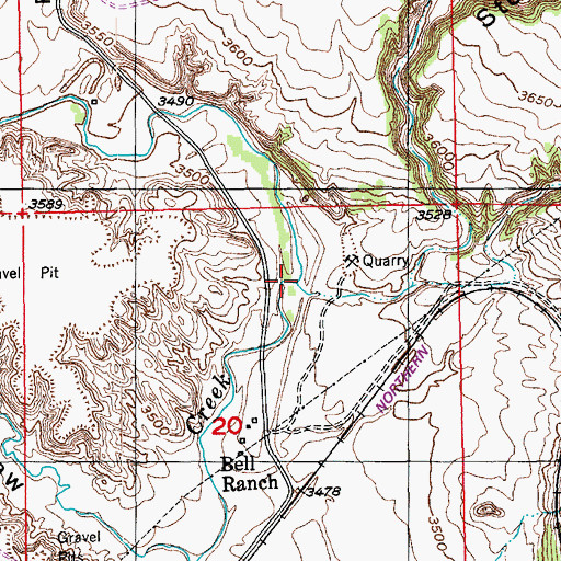 Topographic Map of Red Canyon, SD