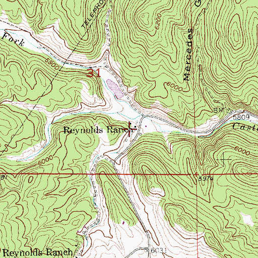 Topographic Map of Reynolds Ranch, SD