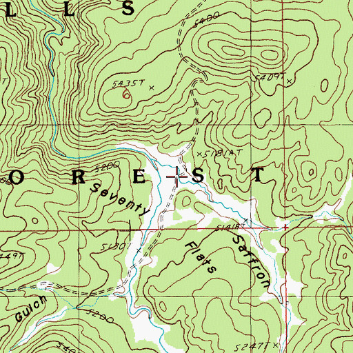 Topographic Map of Saffron Gulch, SD