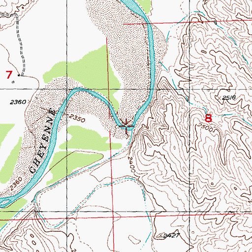 Topographic Map of Sage Creek, SD