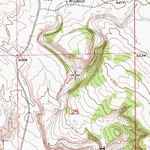 Topographic Map of Schenk Canyon, SD