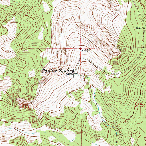 Topographic Map of Taylor Spring, SD