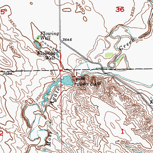 Topographic Map of Tubbs Dam, SD