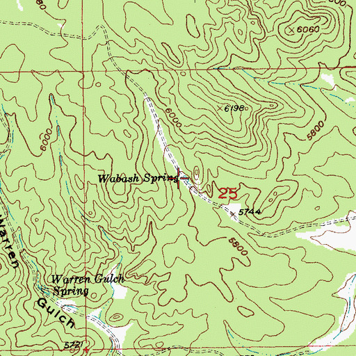 Topographic Map of Wabash Spring, SD