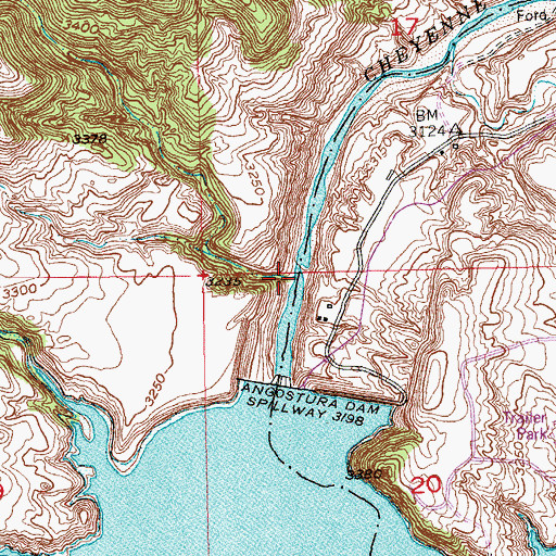 Topographic Map of Wall Canyon, SD