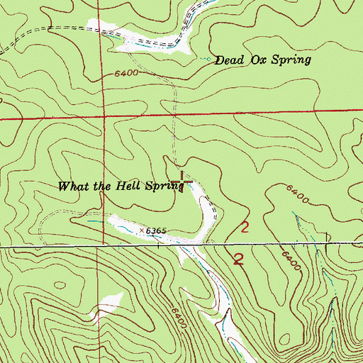 Topographic Map of What the Hell Spring, SD