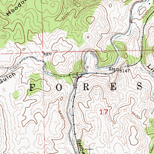 Topographic Map of Whitetail Gulch, SD