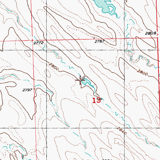 Topographic Map of Percy Dam, SD