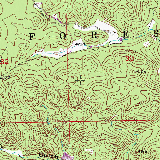 Topographic Map of Rushmore Airport (historical), SD