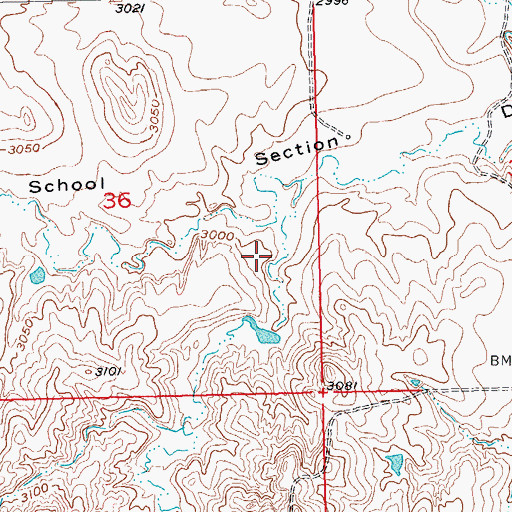 Topographic Map of Evans Number 2 Dam, SD