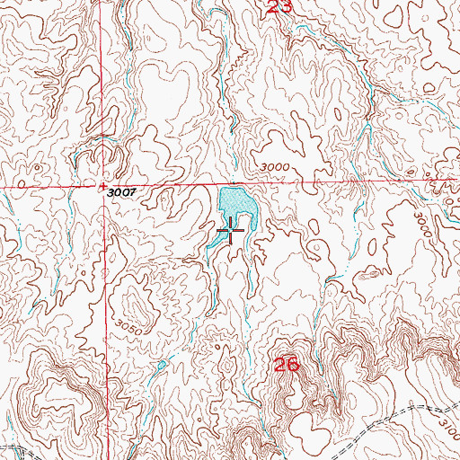 Topographic Map of Kaiser Number 1 Dam, SD