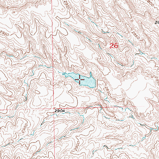 Topographic Map of Farmingdale Reservoir, SD