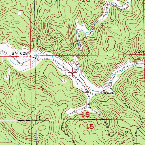 Topographic Map of Smith Draw, SD