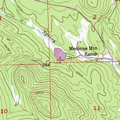 Topographic Map of Marble Creek, SD